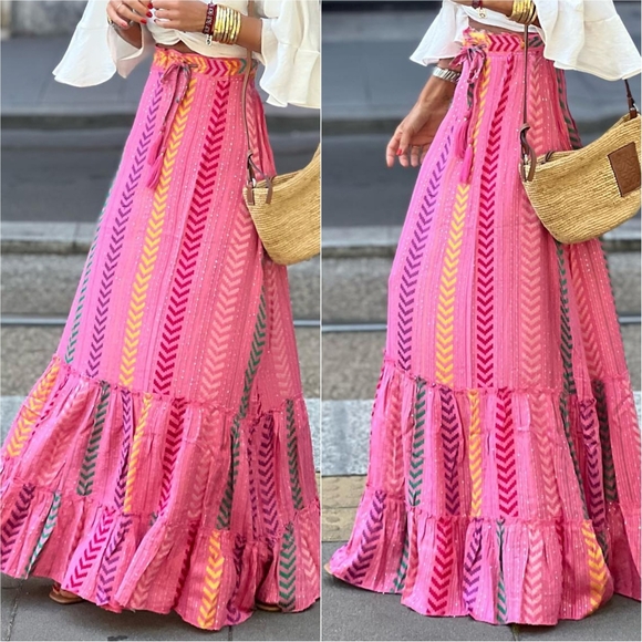 Pink Prism Maxi Skirt - Picture 2 of 9